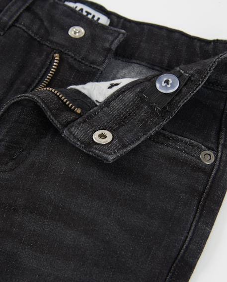 Pantalon garçon en toile et denim Gris 3 - vertbaudet enfant 