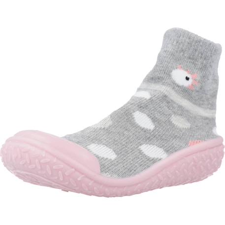 Chaussons fille modèle morbidotti Bleu 920+Gris 950+Rose 100 10 - vertbaudet enfant 