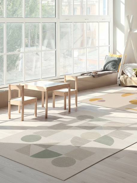 Tapis géométrique doux et confortable modul Vert naturel 4 - vertbaudet enfant 