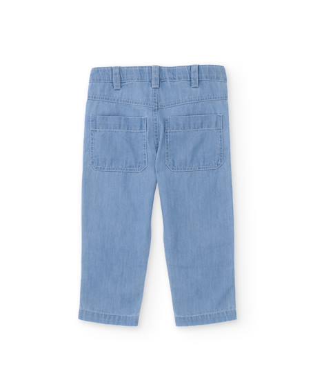 Pantalon garçon en denim doux Bleu 2 - vertbaudet enfant 