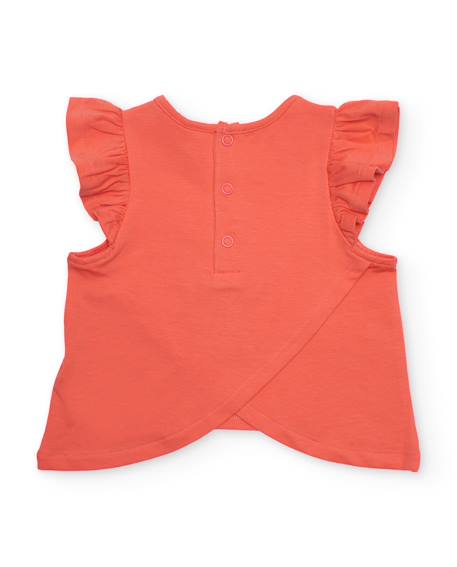 T-shirt pour fille en maille avec volants aux manches Rose 2 - vertbaudet enfant 
