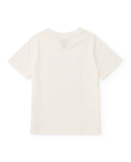 T-shirt garçon en maille avec imprimé photo Blanc 2 - vertbaudet enfant 