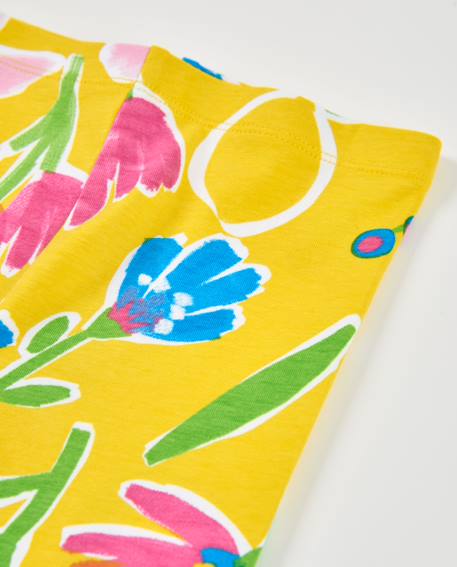 Legging fille en maille au style joyeux Jaune 3 - vertbaudet enfant 