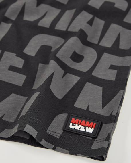 T-shirt garçon en maille avec application centrale 3d Noir 4 - vertbaudet enfant 