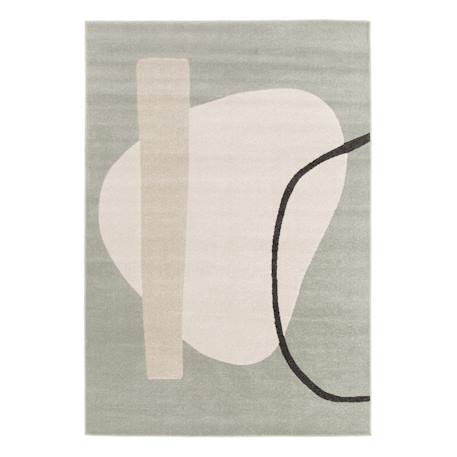 Tapis géométrique doux et confortable bilbao Beige sable+Vert naturel 7 - vertbaudet enfant 