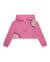 Sweat pour fille en maille avec coupe courte Rose 1 - vertbaudet enfant 