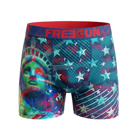 Boxer garçon Statue de la liberté Bleu 1 - vertbaudet enfant 