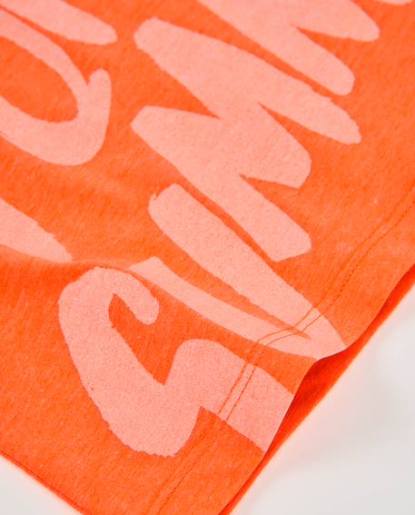 T-shirt garçon en maille avec grand imprimé sur le devant Orange 4 - vertbaudet enfant 