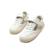 Sneakers filles synthétique lacets- fermeture adhésive barefoot Blanc or 6 - vertbaudet enfant 