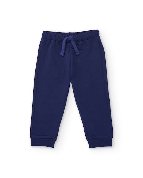 Garçon-Pantalon garçon en maille avec taille élastiquée et cordon