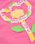 T-shirt fille en maille avec fleur en relief Rose 4 - vertbaudet enfant 