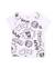 T-shirt garçon en maille au style bande dessinée Blanc 1 - vertbaudet enfant 