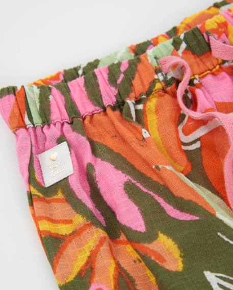 Pantalon fille en tissu léger Orange 3 - vertbaudet enfant 