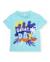 T-shirt garçon en maille avec fermeture à l’épaule Bleu 1 - vertbaudet enfant 