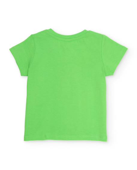T-shirt garçon en maille avec imprimé frontal Vert 2 - vertbaudet enfant 