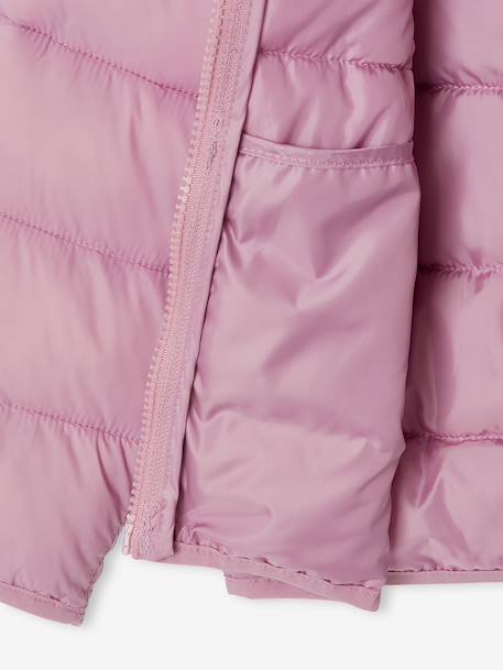 Doudoune fille légère à capuche lilas+marine+prune+rose+vert de gris 5 - vertbaudet enfant 