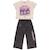 Pyjama 'k-pop demon hunters' manches courtes en coton Beige 1 - vertbaudet enfant 