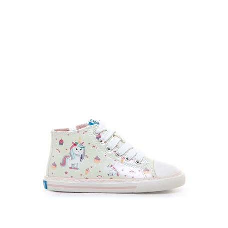 Sneakers filles synthétique fermeture éclair barefoot Grey+White 3 - vertbaudet enfant 