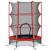 Trampoline de jardin enfants ø 1,63 x 1,90h m filet de sécurité porte zipée couvre-ressorts 6 poteaux rembourrés inclus Rouge 1 - vertbaudet enfant 