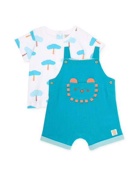 Ensemble tricot pour nouveau-né avec poche avant Bleu 1 - vertbaudet enfant 