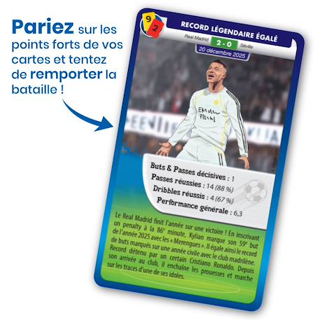 Jeu de cartes - défis sports - kylian mbappé  - dès 7 ans - 2 à 6 joueurs - fabriqué en france et éco-conçu Multicolore 3 - vertbaudet enfant 