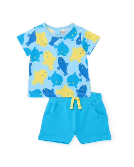 Ensemble en tricot pour nouveau-né avec imprimé petits poissons  - vertbaudet enfant
