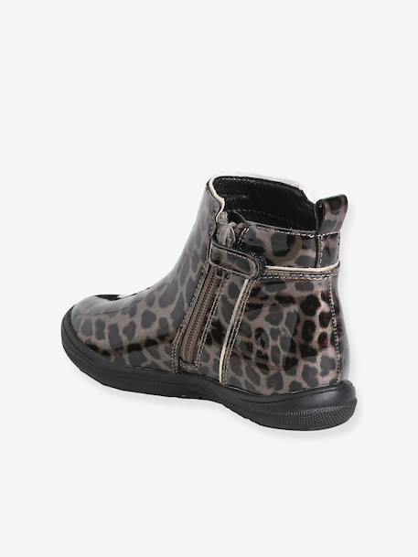 Bottines enfant fille synthétique zippées anthracite+marron+noir 3 - vertbaudet enfant 