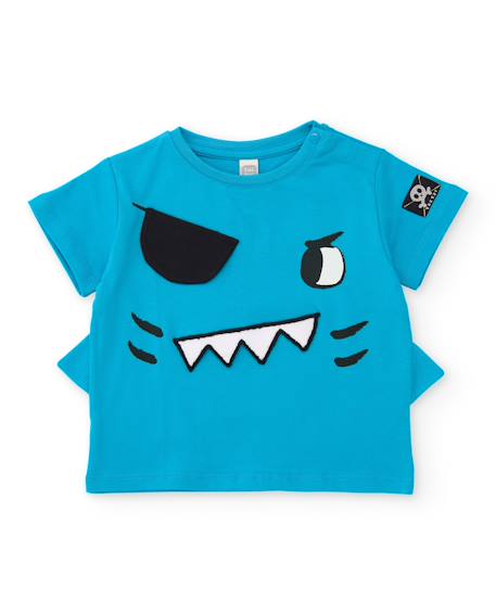Ensemble en maille pour garçon avec détails en relief Bleu 2 - vertbaudet enfant 