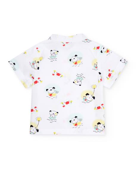 Ensemble nouveau-né en tissu avec imprimé ludique Blanc 3 - vertbaudet enfant 