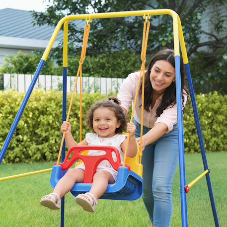 Balançoire évolutive 3 phases acier Bleu 4 - vertbaudet enfant 