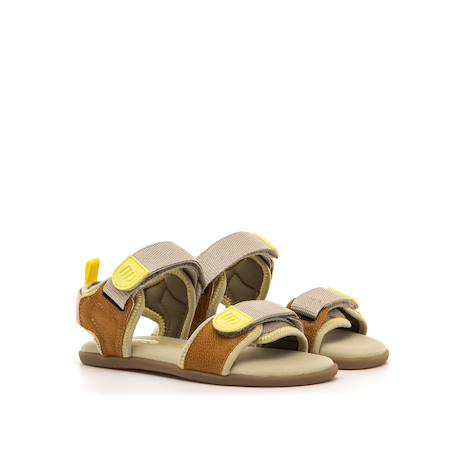 Sandales garçon synthétique fermeture adhésive barefoot Camel 4 - vertbaudet enfant 