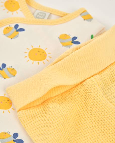 Ensemble tricot pour nouveau-né avec fermeture latérale Beige 6 - vertbaudet enfant 