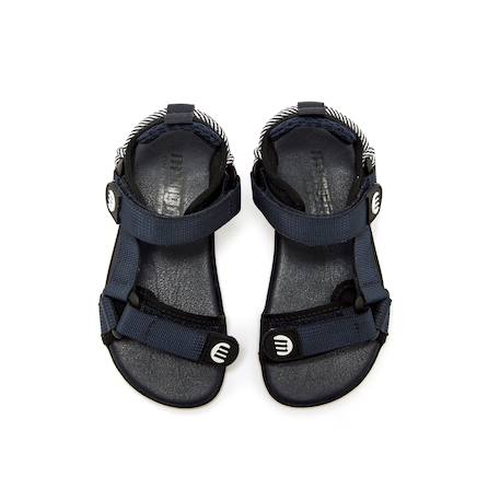 Sandales garçon synthétique fermeture adhésive barefoot Blue+Green 2 - vertbaudet enfant 