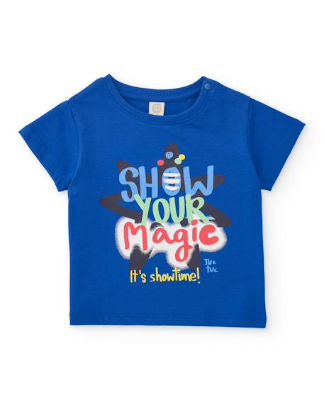 Ensemble garçon en maille trois pièces Bleu 4 - vertbaudet enfant 