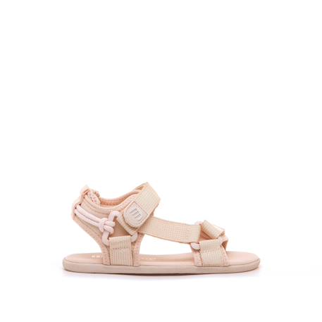 Sandales filles synthétique fermeture adhésive barefoot Pink+Purple+Verd clair 1 - vertbaudet enfant 