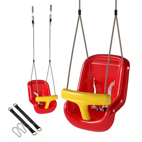 Balançoire bébé dossier haut sécurité hauteur ajustable Rouge 5 - vertbaudet enfant 