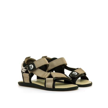 Sandales garçon synthétique fermeture adhésive barefoot Blue+Green 10 - vertbaudet enfant 