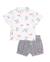 Ensemble nouveau-né en tissu avec imprimé ludique Blanc 1 - vertbaudet enfant 
