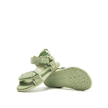 Sandales filles synthétique fermeture adhésive barefoot Pink+Purple+Verd clair 18 - vertbaudet enfant 