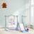 Toboggan balançoire panier basket enfant 3 en 1 design fusée hdpe Bleu 2 - vertbaudet enfant 