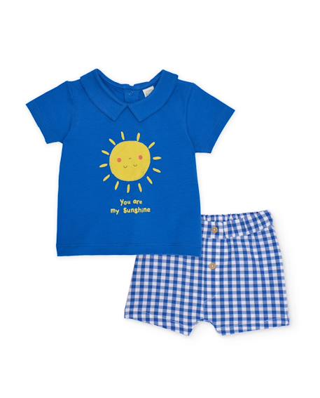 Ensemble tricot pour nouveau-né avec design enfantin Bleu 1 - vertbaudet enfant 