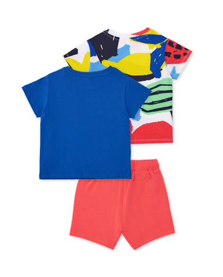 Ensemble garçon en maille trois pièces Bleu 2 - vertbaudet enfant 