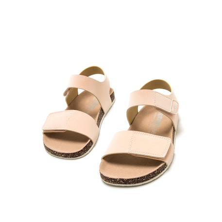 Sandales filles synthétique fermeture adhésive barefoot Multicolor+Rose+White 11 - vertbaudet enfant 