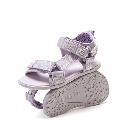 Sandales filles synthétique fermeture adhésive barefoot Pink+Purple+Verd clair 12 - vertbaudet enfant 