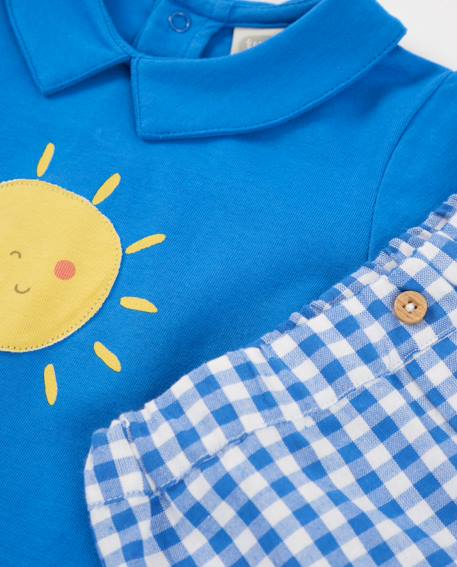 Ensemble tricot pour nouveau-né avec design enfantin Bleu 6 - vertbaudet enfant 