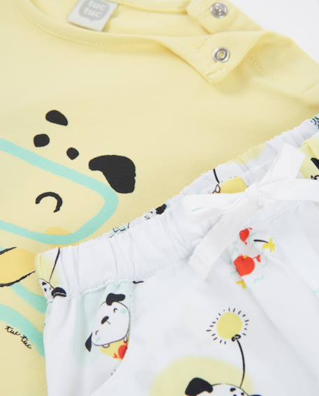 Ensemble en tricot pour nouveau-né avec fermeture à l’épaule Jaune 6 - vertbaudet enfant 