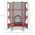 Trampoline de jardin enfants ø 1,63 x 1,90h m filet de sécurité porte zipée couvre-ressorts 6 poteaux rembourrés inclus Rouge 2 - vertbaudet enfant 