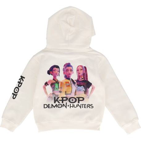 Sweat à capuche 'k-pop demon hunters' manches longues molletonné Blanc 5 - vertbaudet enfant 