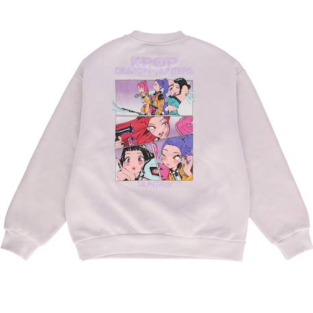 Sweat imprimé 'k-pop demon hunters' manches longues molletonné Violet 2 - vertbaudet enfant 