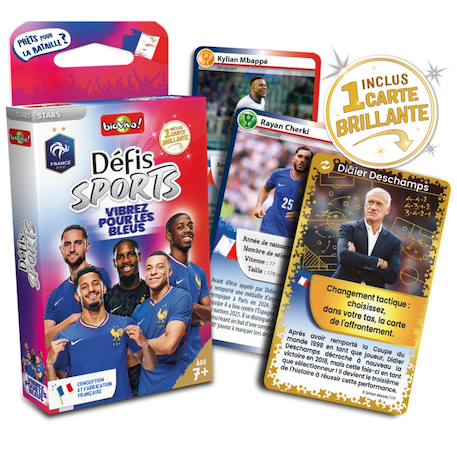 Jeu de cartes - défis sports - fédération française de football  - dès 7 ans - 2 à 6 joueurs - fabriqué en france et éco-conçu Multicolore 2 - vertbaudet enfant 